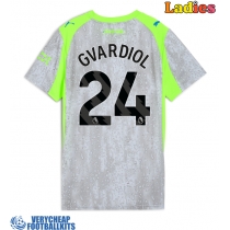 Manchester City Josko Gvardiol #24 Replica Third Shirt Ladies 2025-26 Short Sleeve